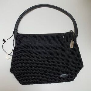 BNWT Vintage The Sak Black Handmade Knit Shoulder Bag